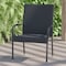 Flash Furniture 2 Pack Gray Stacking Wicker Patio Armchairs, 2PK 2-TW-3WBE073-GY-GG - alternate 6